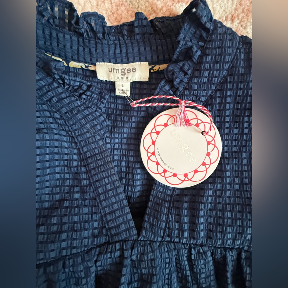 NWT UMGEE EMBROIDERED BLOUSE SIZE L - Picture 3 of 4